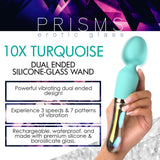 10X Turquoise Dual Ended Silicone and Glass Wand - Royal Sins