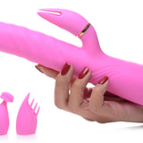 10X Versa - Thrust Vibrating and Thrusting Silicone Rabbit with 3 Attachments - Royal Sins