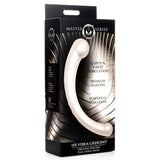 10X Vibra - Crescent Vibrating Silicone Dual - Ended Dildo - Silver - Royal Sins