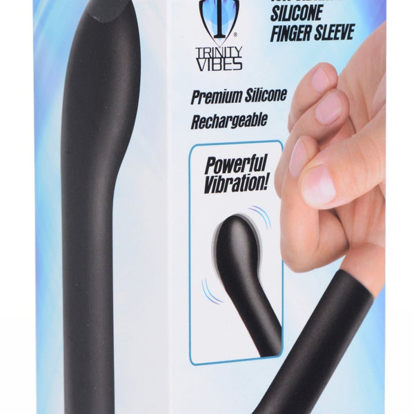 10X Vibrating Curved Silicone Finger Massager - Royal Sins