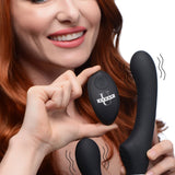 10X Vibrating Silicone Strapless Strap - on - Black - Royal Sins