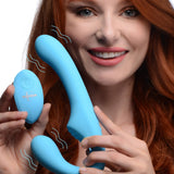 10X Vibrating Silicone Strapless Strap - on - Blue - Royal Sins