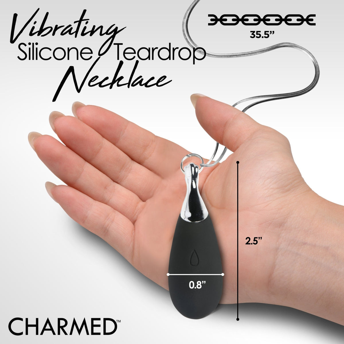 10X Vibrating Silicone Teardrop Necklace - Royal Sins