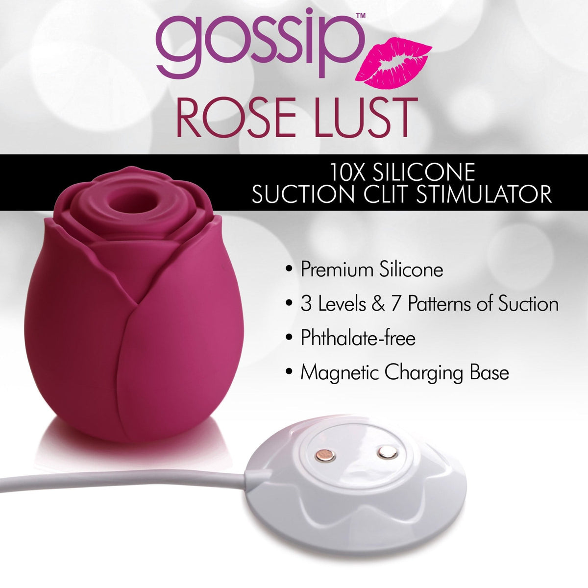 10X Violet Rose Lust Clitoral Stimulator - Royal Sins