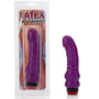Latex Studs Vibrator - Ribbed Purple 6.5in