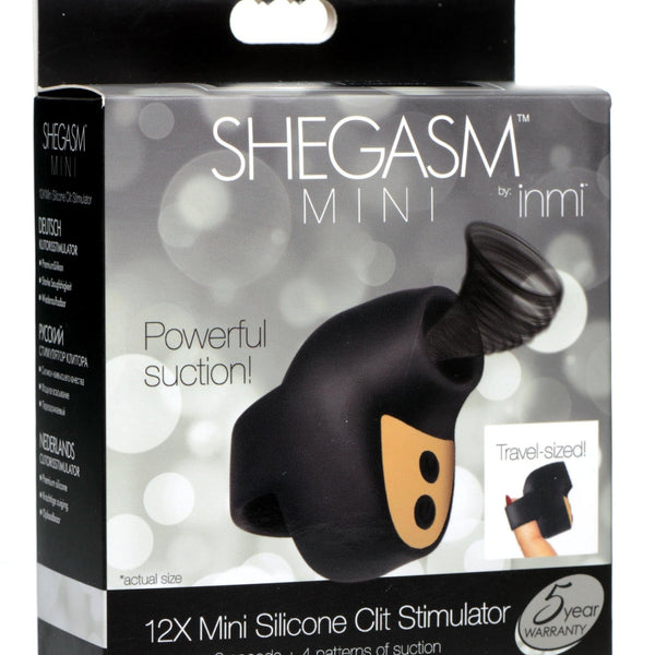 12X Mini Silicone Clit Stimulator - Black - Royal Sins