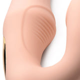 15X U - Pulse Silicone Pulsating and Vibrating Strapless Strap - on with Remote - Blush - Royal Sins