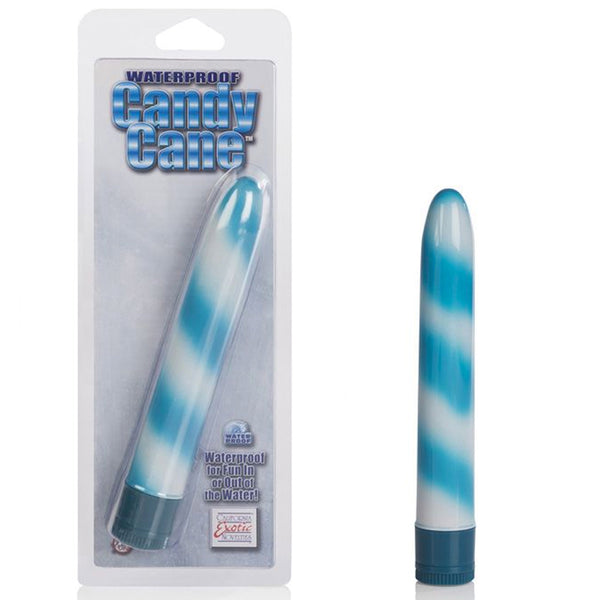 Waterproof Candy Cane Vibrator - Blue