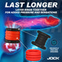 2 - in - 1 Silicone Cock Ring - Red - Royal Sins