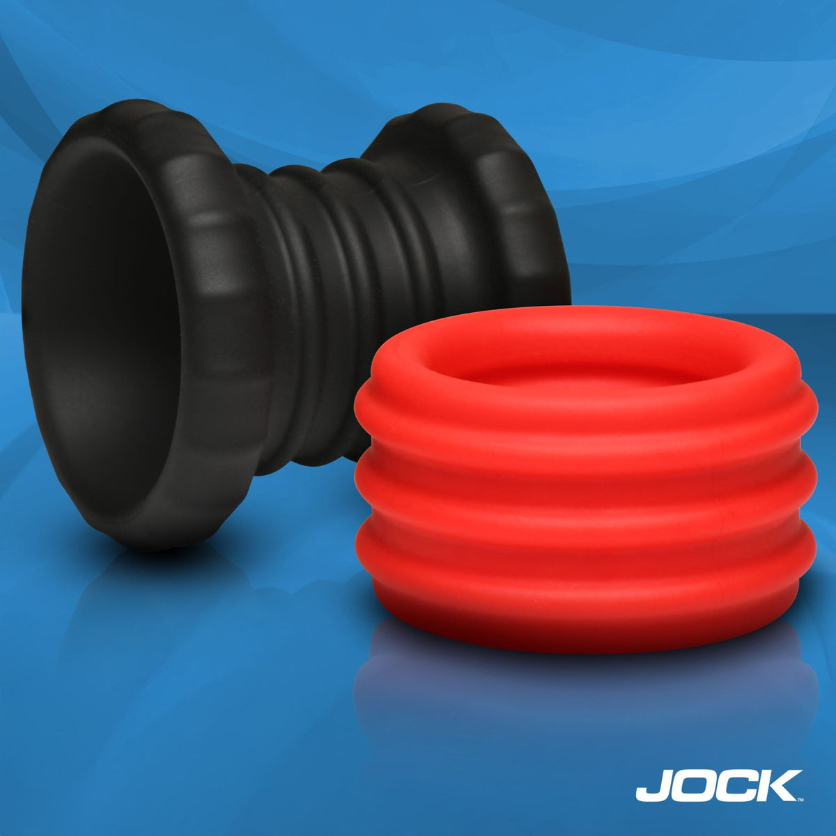 2 - in - 1 Silicone Cock Ring - Red - Royal Sins