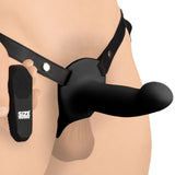 2 Inch Erection 28X Smooth Vibrating Silicone Penis Sheath with Remote - Black - Royal Sins