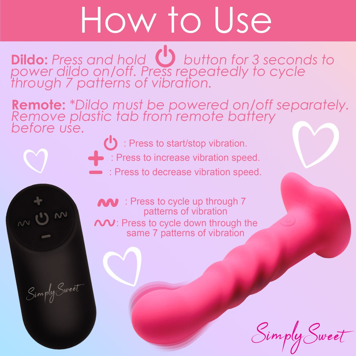 21X Vibrating Ribbed Silicone Dildo - Royal Sins