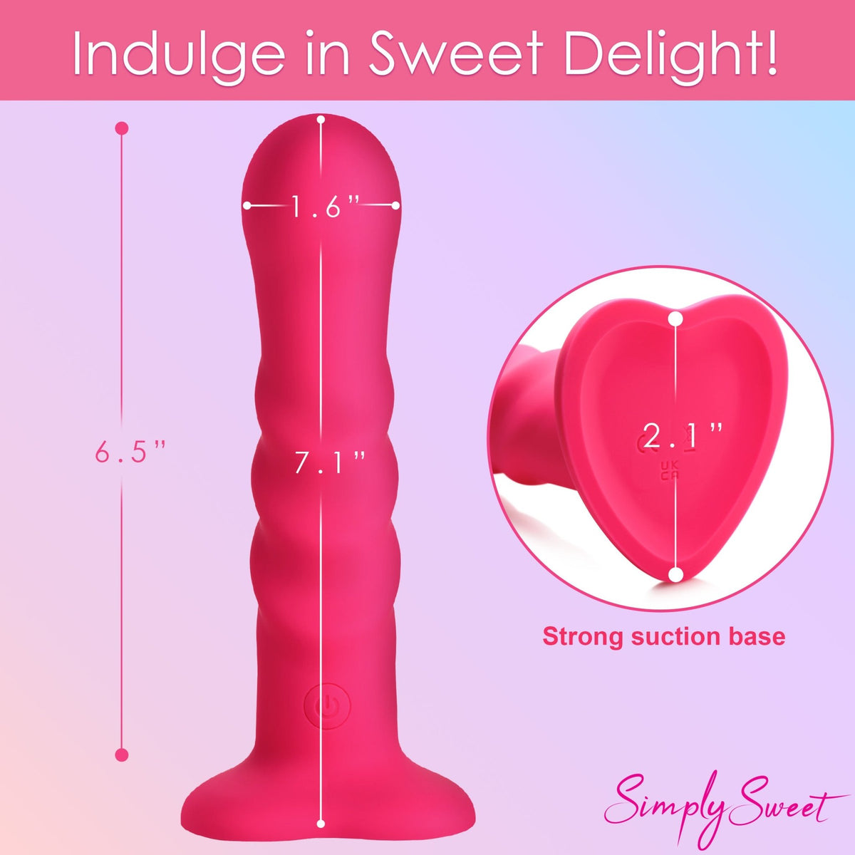 21X Vibrating Ribbed Silicone Dildo - Royal Sins