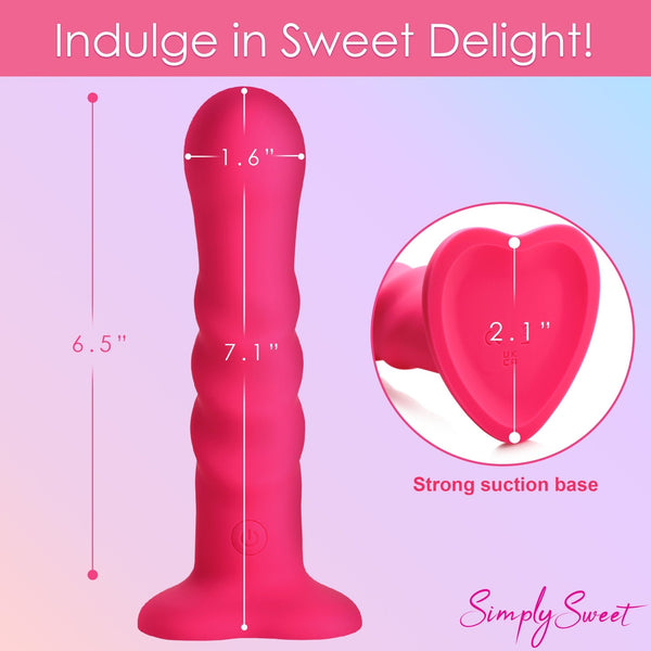 21X Vibrating Ribbed Silicone Dildo - Royal Sins