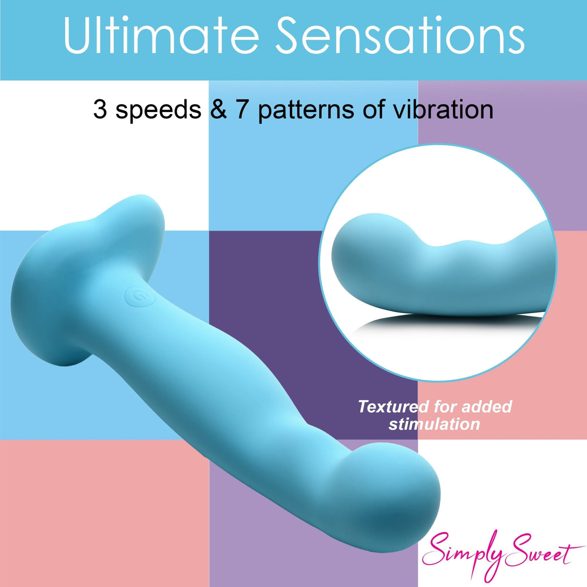 21X Vibrating Thick Silicone Dildo - Royal Sins