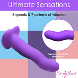 21X Vibrating Wavy Silicone Dildo - Royal Sins