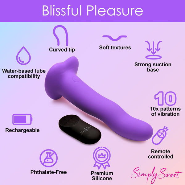 21X Vibrating Wavy Silicone Dildo - Royal Sins