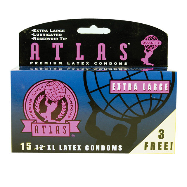 --Atlas Extra Large Condoms (15Pk)