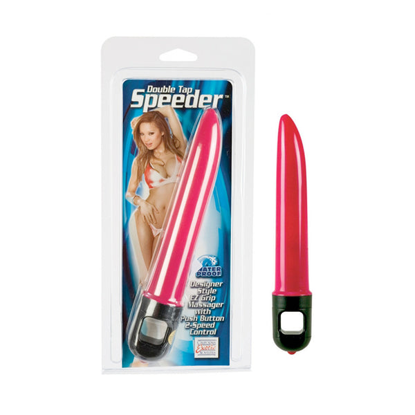 Double Tap Speeder Vibrator - Pink