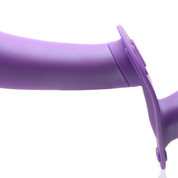 28X Double Diva 2 Inch Double Dildo with Harness and Remote Control - Purple - Royal Sins