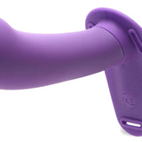 28X Double Diva 2 Inch Double Dildo with Harness and Remote Control - Purple - Royal Sins