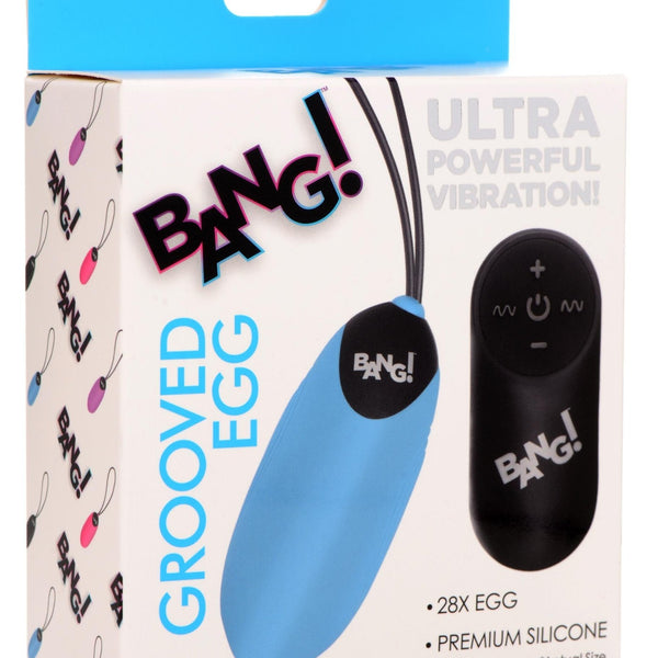 28X Grooved Silicone Vibrating Egg with Remote Control - Royal Sins