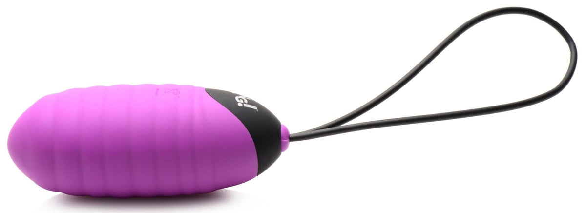 28X Ribbed Silicone Vibrating Egg with Remote Control - Royal Sins