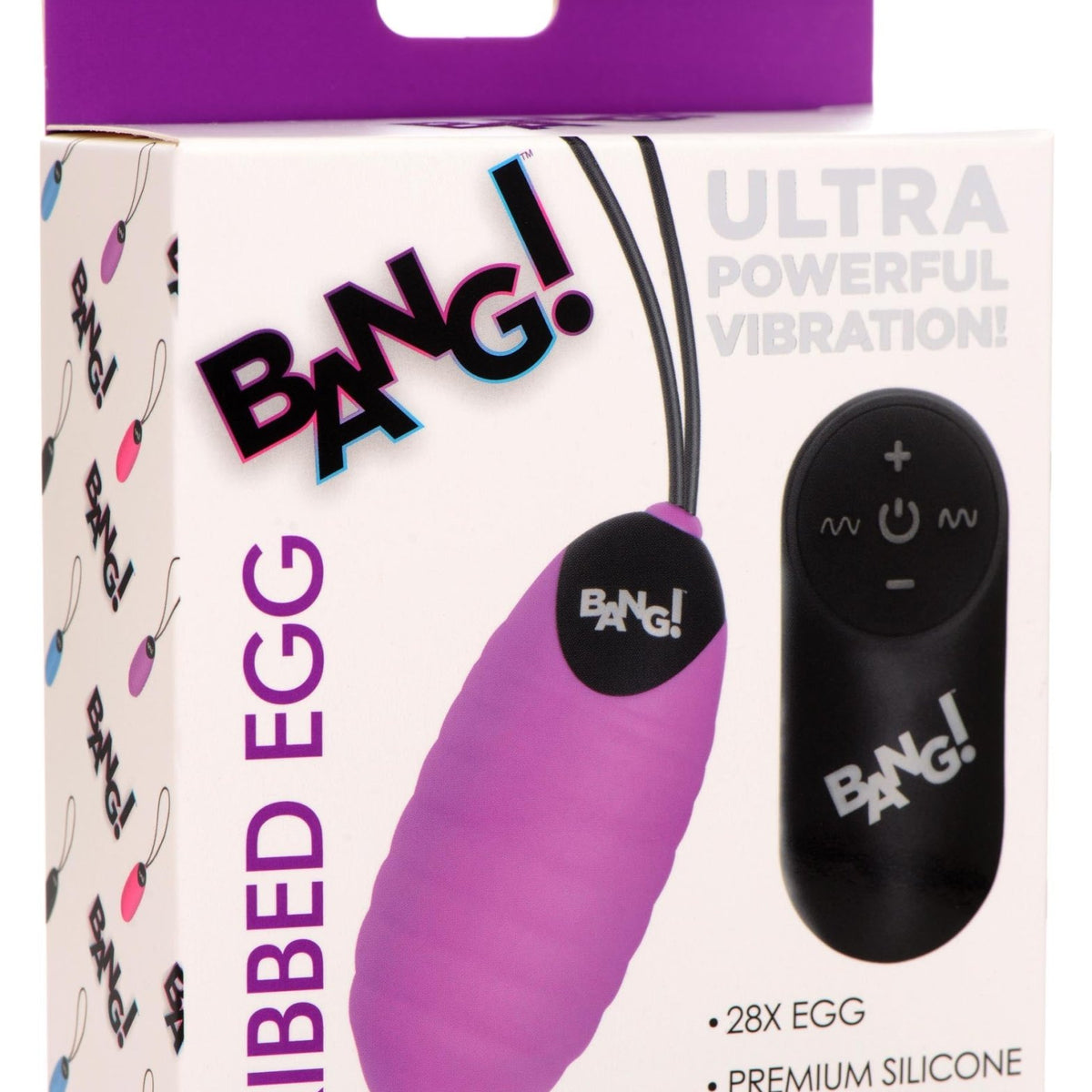 28X Ribbed Silicone Vibrating Egg with Remote Control - Royal Sins