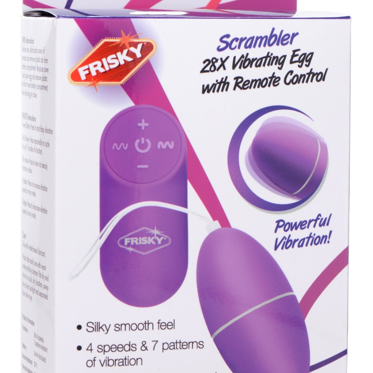 28X Scrambler Vibrating Egg with Remote Control - Purple - Royal Sins