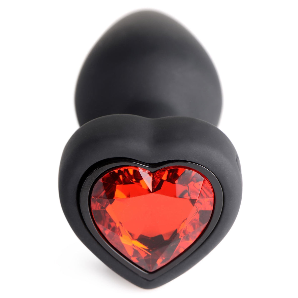 28X Vibrating Silicone Red Heart Anal Plug - Small - Royal Sins