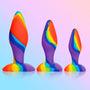 3 Piece Rainbow Silicone Butt Plug Set - Royal Sins