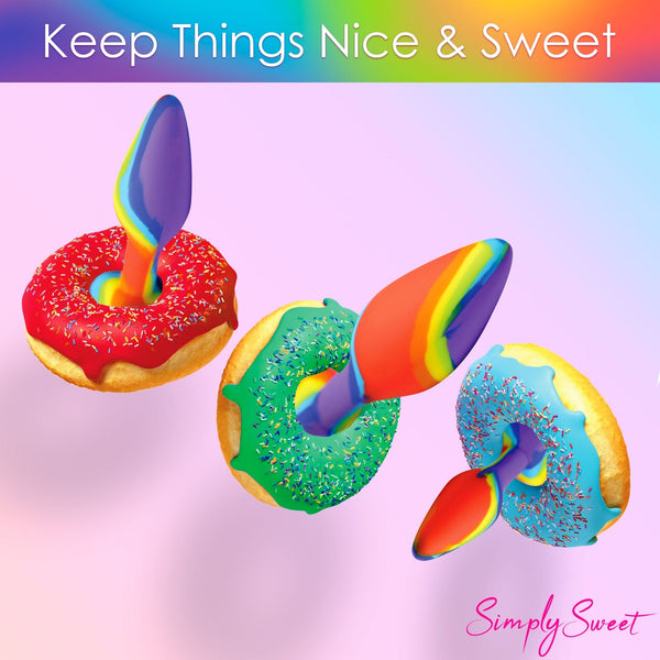 3 Piece Rainbow Silicone Butt Plug Set - Royal Sins