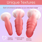 3 Piece Silicone Butt Plug Set - Pink - Royal Sins