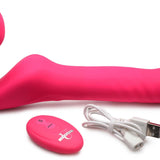 30X Thrusting and Vibrating Strapless Strap - On With Remote Control - Royal Sins