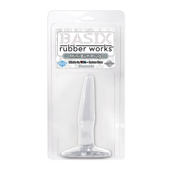Basix Rubber Works - Mini Butt Plug Clear