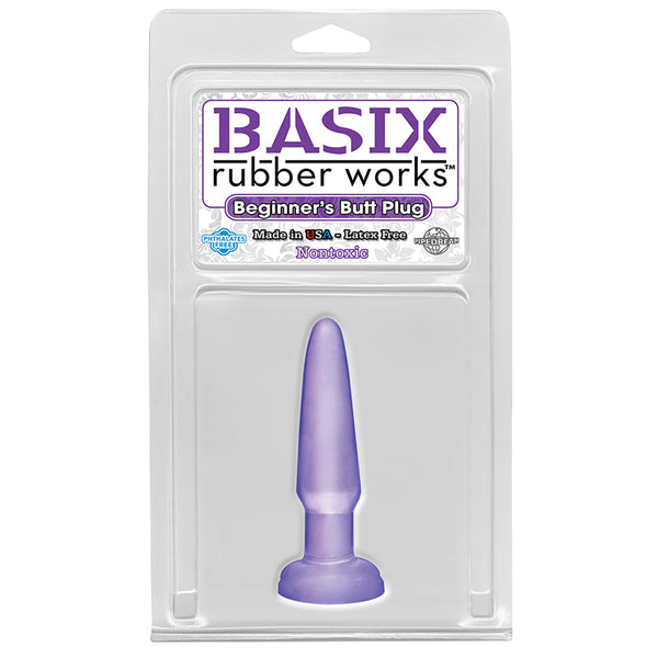 Basix Rubber Works - Beginners Butt Plug Purple