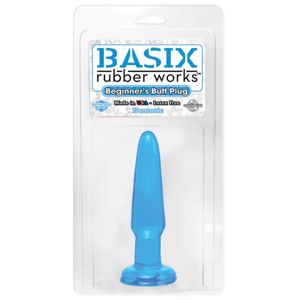 Basix Rubber Works - Beginners Butt Plug Blue