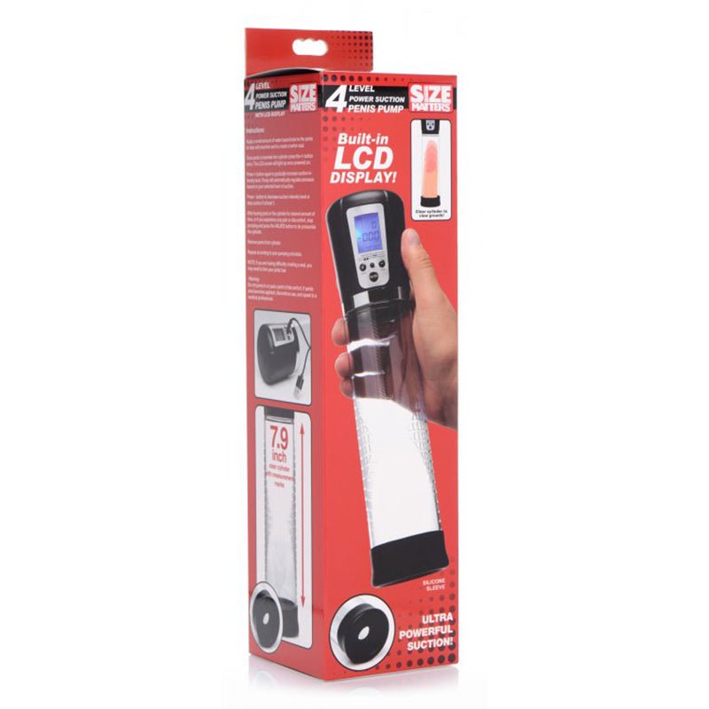 4 Level Power Suction Penis Pump with LCD Display - Royal Sins