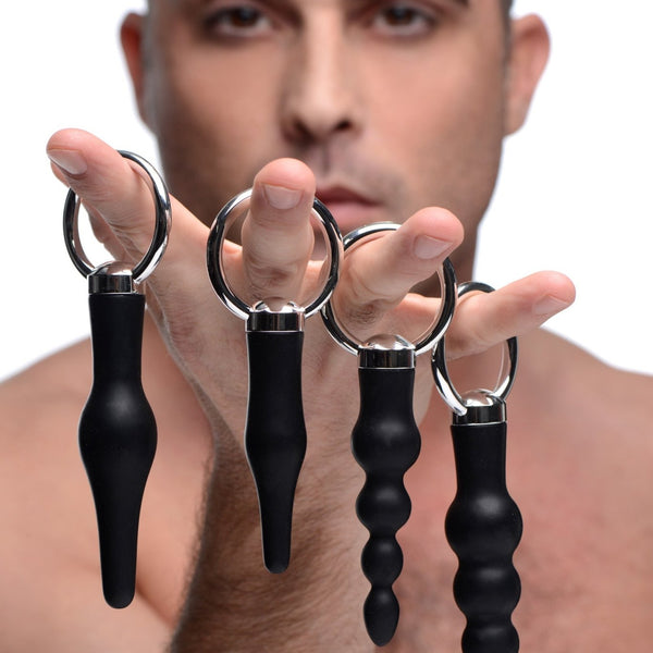 4 Piece Silicone Anal Ringed Rimmer Set - Royal Sins