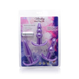 4 Piece Vibrating Anal Plug Set - Purple - Royal Sins