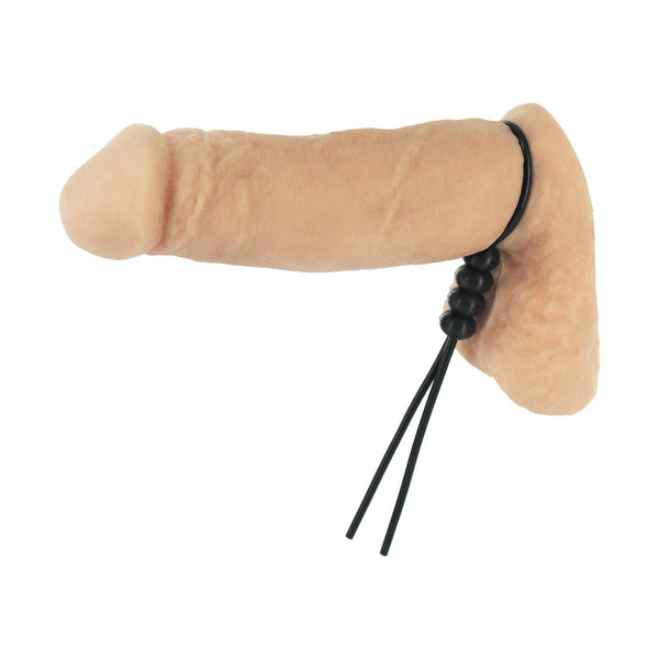 4 - Way Adjustable Cock and Ball Tie - Black - Royal Sins