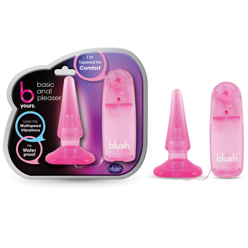 Blush B Yours Basic Anal Pleaser Remote-Controlled Vibrating Anal Plug Pink