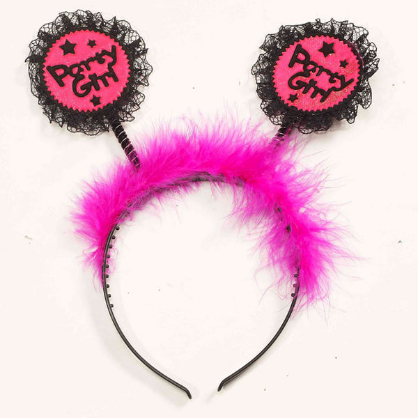 Party Girl Headband-Blk/Pink