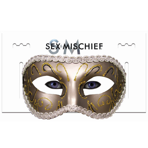 Sportsheets Sex & Mischief Masquerade Mask Gold