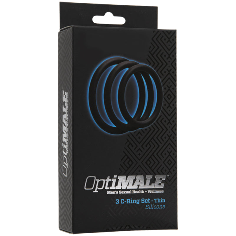 OptiMALE * 3 C-Ring Set * Thin Black