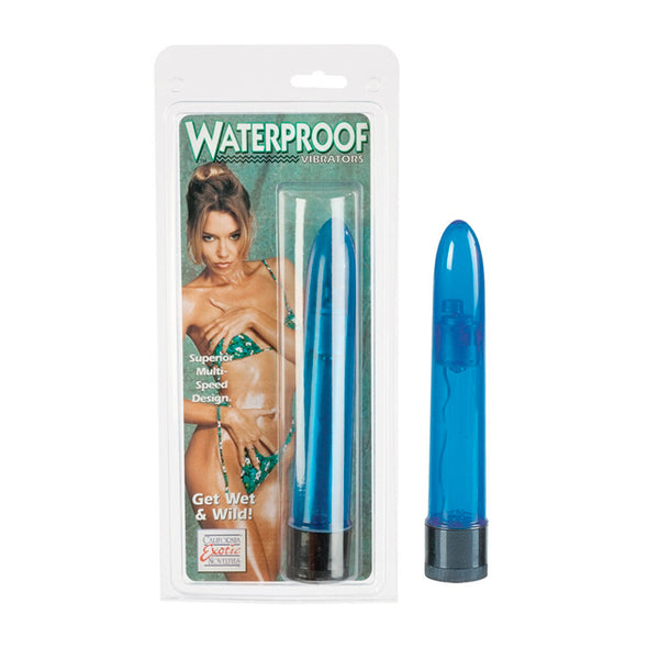 Waterproof Slimline Vibrator - Blue