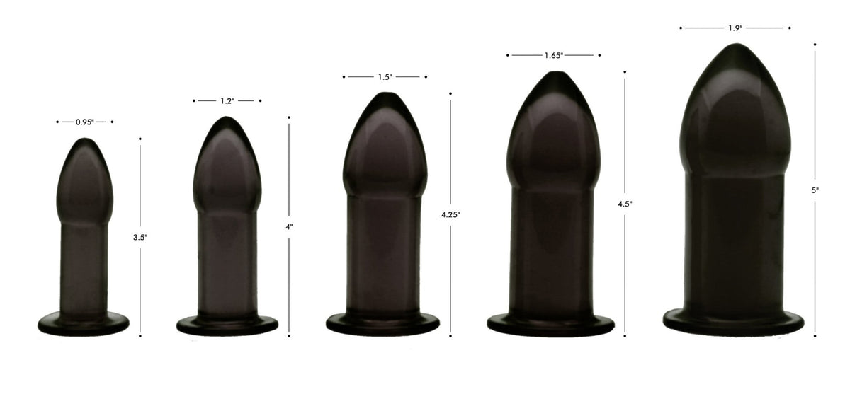 5 Piece Anal Trainer Set - Black - Royal Sins