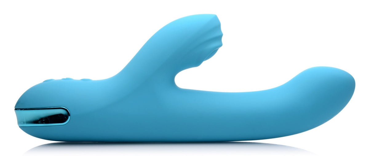 5 Star 13X Silicone Pulsing and Vibrating Rabbit - Teal - Royal Sins