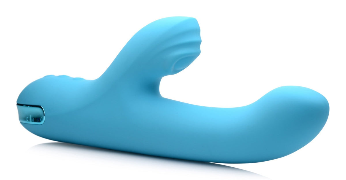 5 Star 13X Silicone Pulsing and Vibrating Rabbit - Teal - Royal Sins