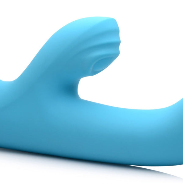 5 Star 13X Silicone Pulsing and Vibrating Rabbit - Teal - Royal Sins